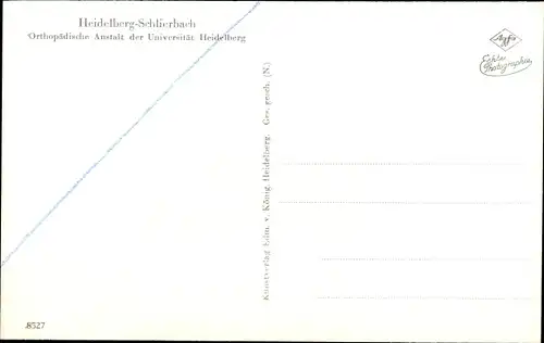 Ak Schlierbach Heidelberg am Neckar, Orthopädische Anstalt der Universität