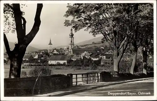 Ak Deggendorf im Bayerischen Wald Niederbayern, Blick auf den Ort 