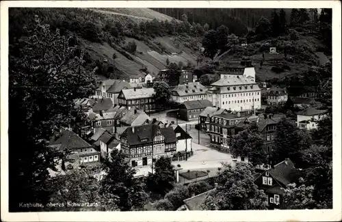 Foto Ak Katzhütte Oelze, Schwarzatal, Ortschaft mit Umgebung