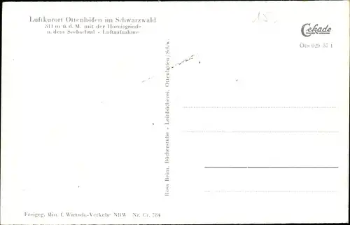 Ak Ottenhöfen im Schwarzwald, Fliegeraufnahme