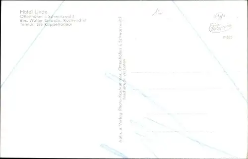 Ak Ottenhöfen im Schwarzwald, Außenansicht des Hotel Linde, Inh. Walter Girarde