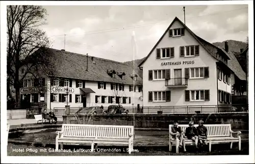 Ak Ottenhöfen im Schwarzwald Ortenaukreis, Hotel Pflug mit Gästehaus