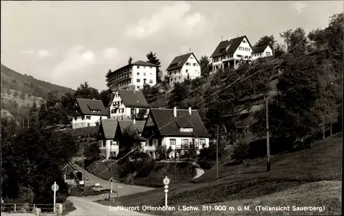 Ak Ottenhöfen im Schwarzwald Ortenaukreis, Teilansicht Sauerberg, Dorfpartie