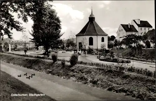 Ak Osterburken im Neckar Odenwald Kreis, Stadtgarten