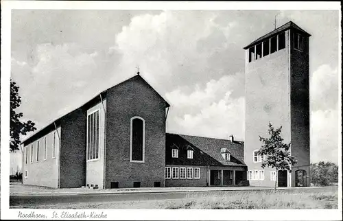 Ak Nordhorn in der Grafschaft Bentheim, St. Elisabethkirche