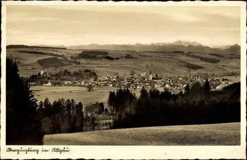 Ak Obergünzburg im Allgäu, Panorama