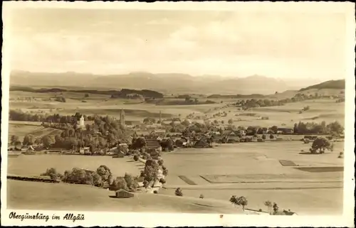 Ak Obergünzburg im Allgäu, Panorama