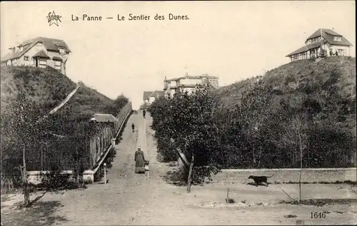 Ak La Panne Westflandern, Le Sentier des Dunes