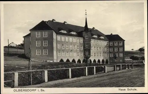 Ak Olbersdorf in Sachsen, Neue Schule