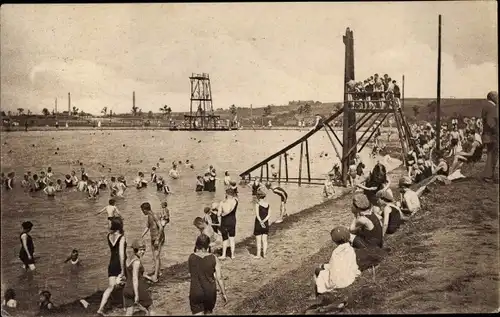 Ak Olbersdorf in Sachsen, Volksbad, Wasserrutsche