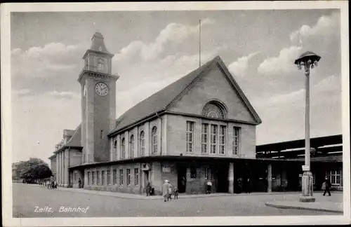 Ak Zeitz im Burgenlandkreis, Bahnhof