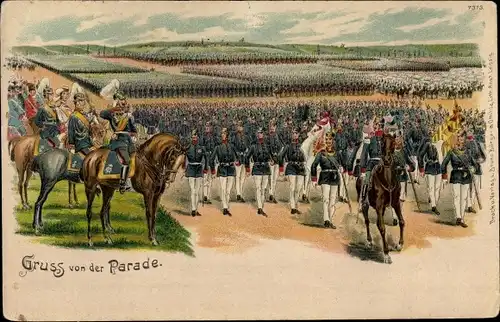 Litho Gruß von der Parade, Bruno Bürger 7313