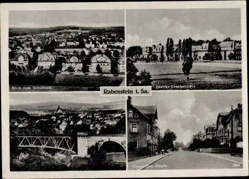 Ak Rabenstein Chemnitz in Sachsen, Chemnitzer Straße, Krankenhaus, Panorama