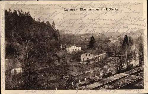 Ak Piekielna Dolina Höllental Schlesien, Restaurant Eisenhammer