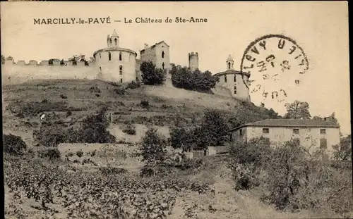 Ak Marcilly le Pavé Loire, Château de Ste Anne