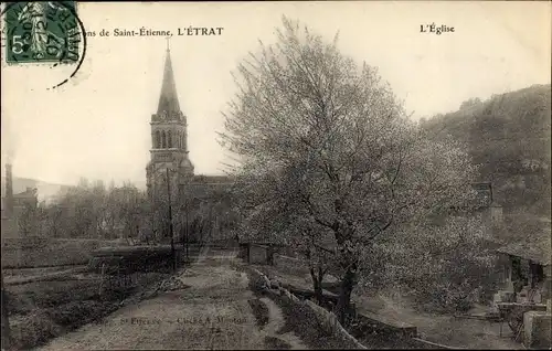 Ak L'Étrat Saint Étienne Loire, L'Église