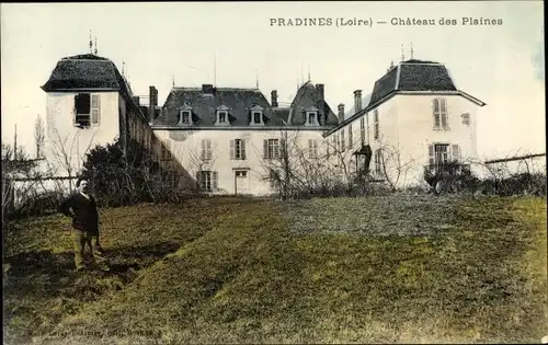 Ak Pradines Loire, Château des Plaines