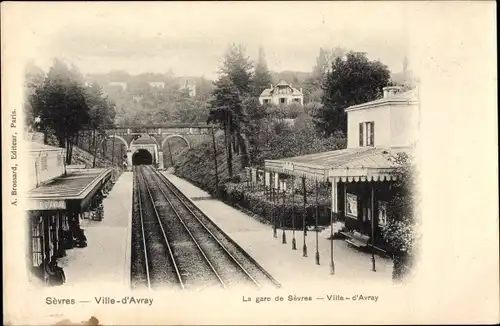 Ak Ville d'Avray Sèvres Hauts de Seine, La Gare