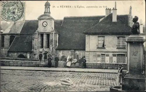 Ak Sèvres Hauts de Seine, L'Eglise