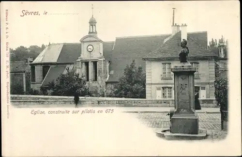 Ak Sèvres Hauts de Seine, L'Eglise