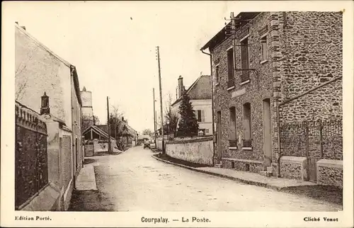 Ak Courpalay Seine et Marne, La Poste