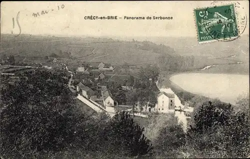 Ak Crecy en Brie Seine et Marne, Panorama de Serbonne