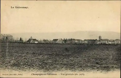 Ak Champagne en Valromey Ain, Vue generale