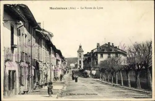 Ak Meximieux Ain, La Route de Lyon