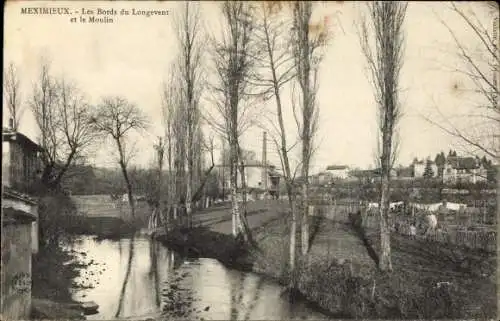 Ak Meximieux Ain, Les Bords du Longevent et le Moulin