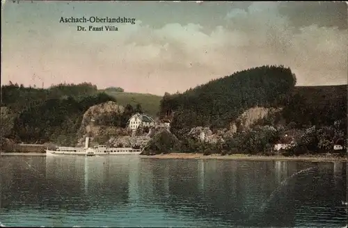 Ak Oberlandshag Aschach an der Donau Oberösterreich, Dr. Faust Villa