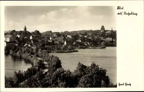 Ak Ratzeburg im Herzogtum Lauenburg, Blick zum Ort, Vogelschau