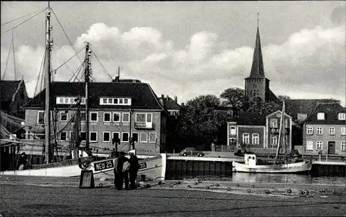 Ak Neustadt in Holstein, Partie am Hafen