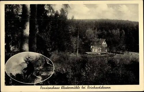 Ak Reinhardsbrunn Friedrichroda im Thüringer Wald, Pensionshaus Klostermühle