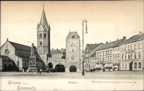 Ak Lutherstadt Eisenach in Thüringen, Karlsplatz