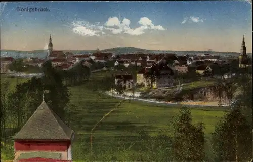 Ak Königsbrück in der Oberlausitz, Panorama vom Ort