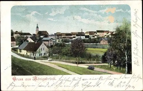 Ak Königsbrück in der Oberlausitz, Blick auf den Ort