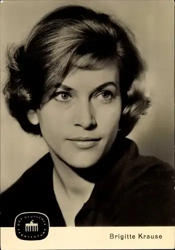 Ak Schauspielerin Brigitte Krause, DDR Deutscher Fernsehfunk, Portrait