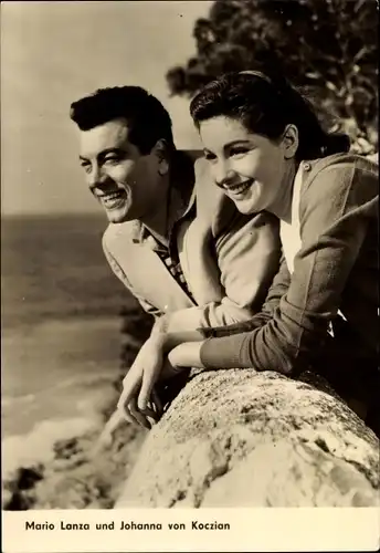 Ak Schauspieler Mario Lanza und Johanna von Koczian, Der Sänger von Capri