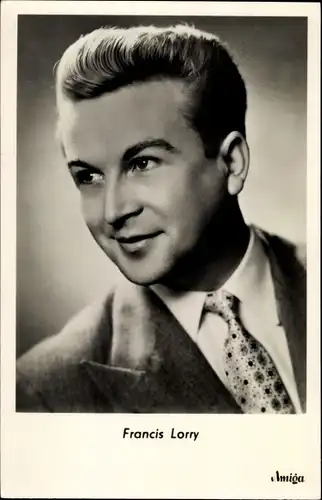 Ak Schauspieler und Sänger Francis Lorry, Portrait im Anzug