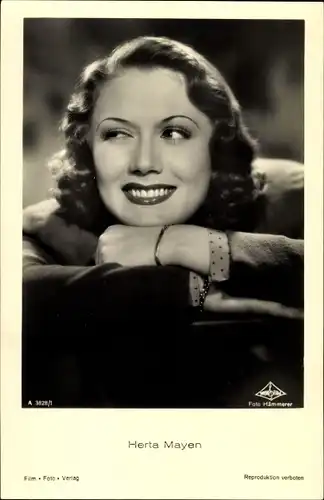 Ak Schauspielerin und Tänzerin Herta Mayen, Portrait