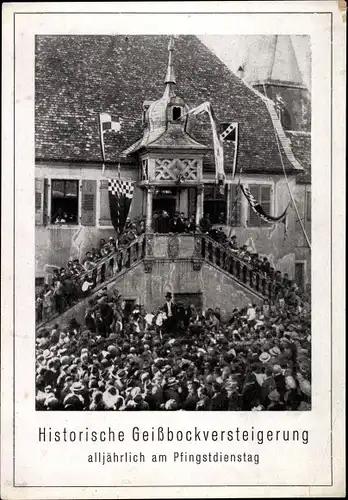Ak Deidesheim in der Pfalz, Historische Geißbockversteigerung am Pfingstdienstag, Gasthaus zur Kanne