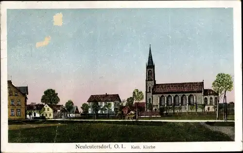 Ak Neu Leutersdorf Oberlausitz, Katholische Kirche