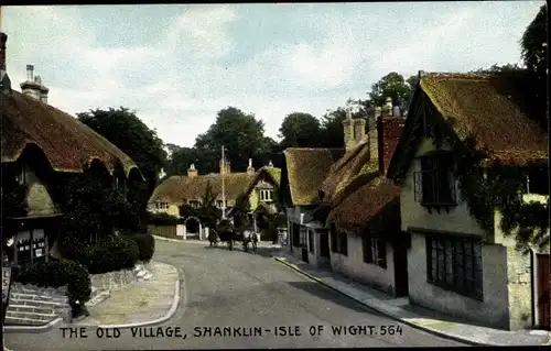 Ak Shanklin Isle of Wight South East, The old village, Altstadt, Straßenpartie