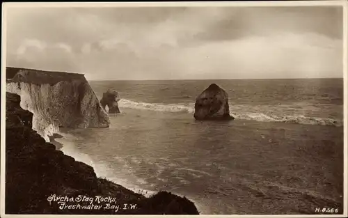 Ak Freshwater Isle of Wight England, Freshwater Bay, Arch and Stag Rocks