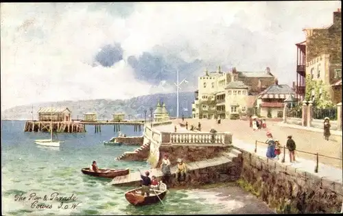 Künstler Ak Wimbush, Cowes Isle of Wight England, The Pier and Parade
