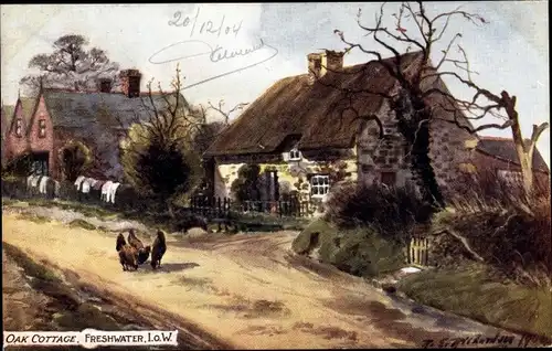 Künstler Ak Richardson, Freshwater Isle of Wight, Oak Cottage, Tuck 7102