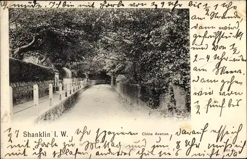 Ak Shanklin Isle of Wight England, Chine Avenue