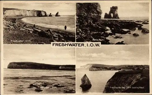 Ak Freshwater Isle of Wight England, Freshwater Bay, Arch Rock, Looking West