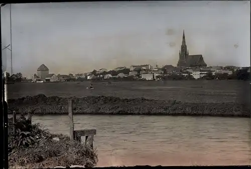 Foto Demmin in Vorpommern, Wasserpartie, Gesamtansicht, Bartholomäikirche
