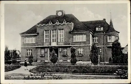 Ak Holzweißig Bitterfeld Wolfen in Sachsen Anhalt, Rathaus